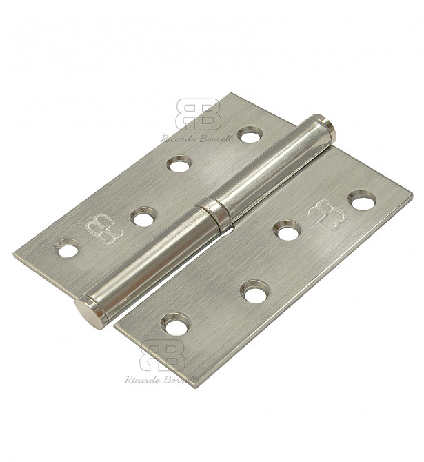 Петля врізна Ліва Ricardo Borelli 100х75х2.5 мм на підшипниках SN матовий нікель Київ - фото 1