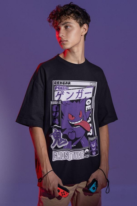 Футболка для хлопчика з аніме принтом Аніме Манга Отаку Аніме оверсайз (зріст від 165 до 180) Чорний AnimeJ0900m Дніпро - фото 4