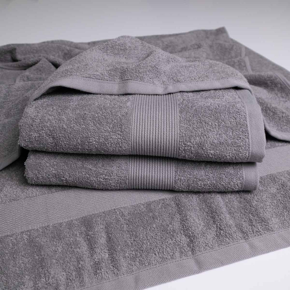 Банное махровое полотенце с бордюром GM Textile 70х140см 400г/м2 (Серый) Сумы - изображение 7