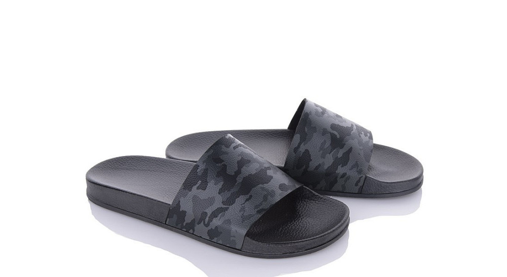 Мужские шлепанцы черный камуфляж тм PaGo Одесса - изображение 4