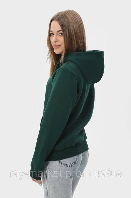 Худи женское базовое утепленное RAY BASIC темно-зеленое (U0401W-Bottle Green) S Киев - изображение 2