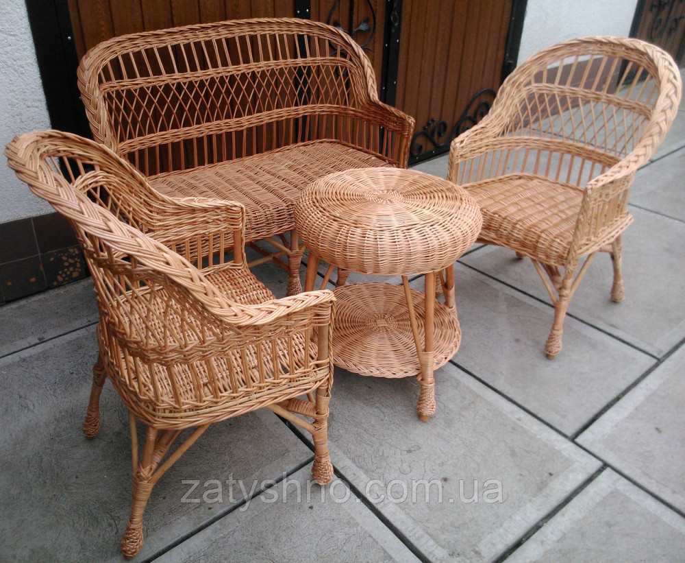 Плетеная мебель с журнальным столиком из лозы Киев - изображение 4