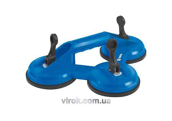 Присоска для монтажу скла потрійна VOREL : d= 115 мм, m= 100 кг [12] Одеса