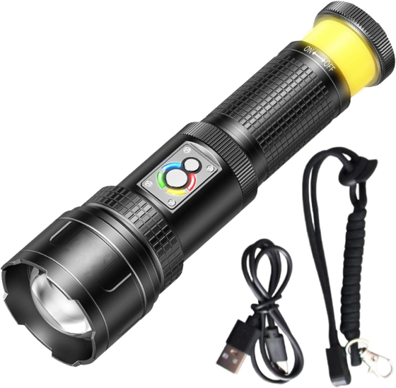 Акумуляторний LED ліхтарик TROONZ 1200 Лм, USB Type-C, 2000 мА·год, зум, 10 режимів, тактичний ліхтар для кемпінгу та туризму Київ