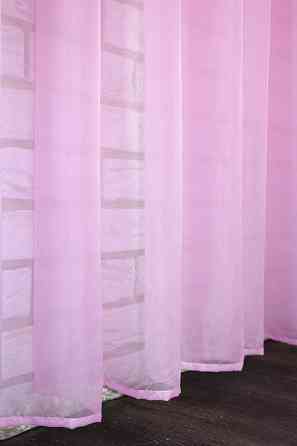 Тюль шифонова однотонна колір рожевий Київ