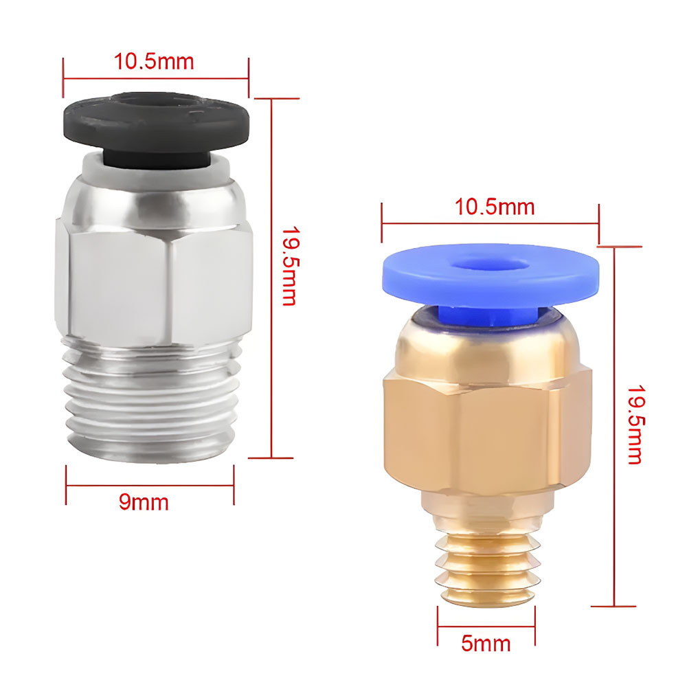 Тефлонова трубка Aokin для 3д принтера для нитки 1,75 мм + 2 фіттинга PC4-M6 + 2 фіттинга PC4-M10 Київ - фото 4