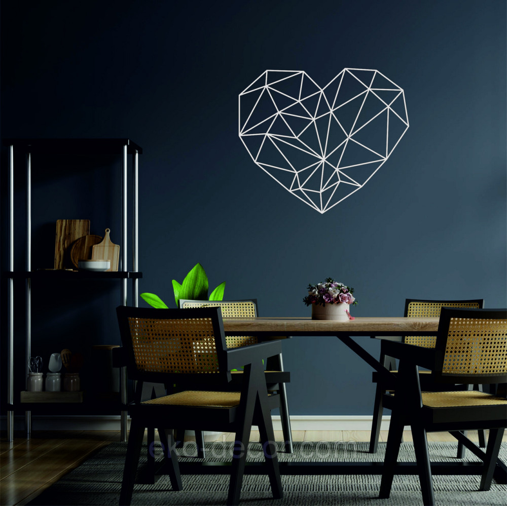 Декоративное настенное Панно «Сердце» Декор на стену 90*77 см, Белый Киев - изображение 5