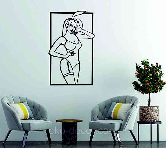 Декоративное настенное Панно «Плей-бой» Декор на стену 70*43 см, Черный Киев