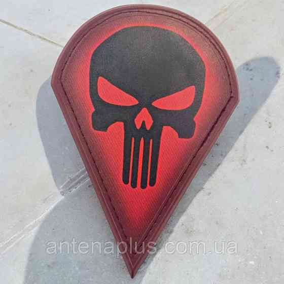 Череп Каратель красно-черный УПА патч / шеврон Киев