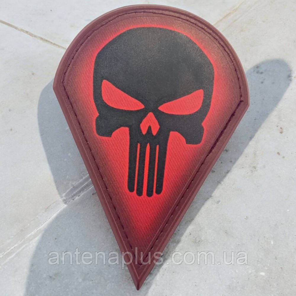 Череп Каратель красно-черный УПА патч / шеврон Киев - изображение 1