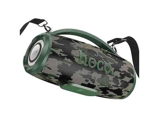 Портативная колонка HA4 2x15W/LED/BT5.4/USB/AUX/microSD/FM/3000mAh/TWS/IPX4 296х162х122см хаки ТМ HOCO Киев