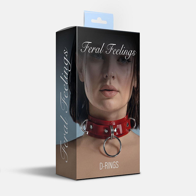 Нашийник для фіксації Feral Feelings - D-Rings Red Sex Aura Київ - фото 2