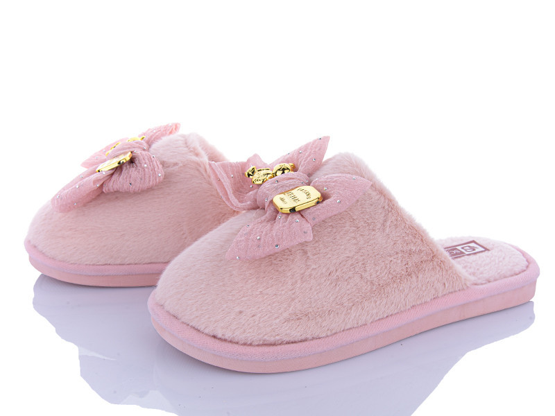 Тапочки закрытые домашние женские теплые с бантом Розовый, 385 Одесса - изображение 6