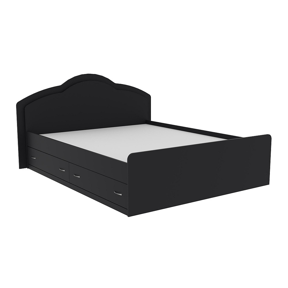 Кровать Диана двуспальная с 2-мя ящиками, Антрацит, 2048х1410х1030 Львов - изображение 1