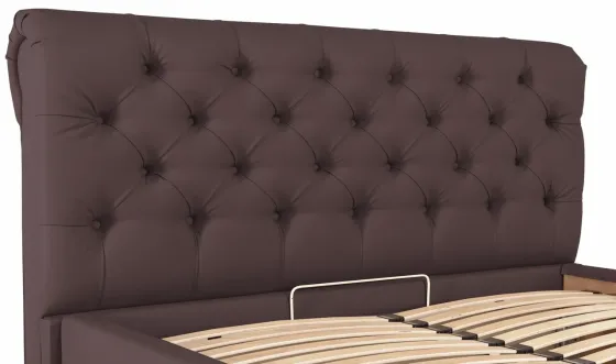 Кровать London Comfort 140 х 190 см Fly 2231 С подъемным механизмом и нишей для белья Темно-коричневый Киев