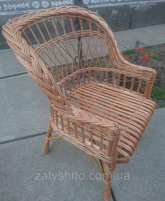 Плетене крісло медове Київ - фото 7