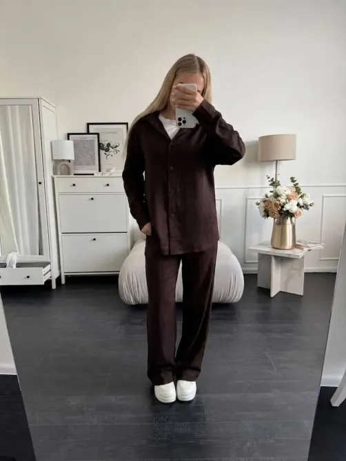 Стильный женский костюм изо льна - удобный комплект на теплое время года. Одесса - изображение 6