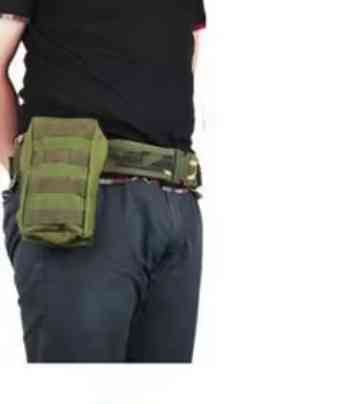 Мужская тактическая камуфляжная поясная сумка 1 карман 21 на 11 см зеленый камуфляжный Киев