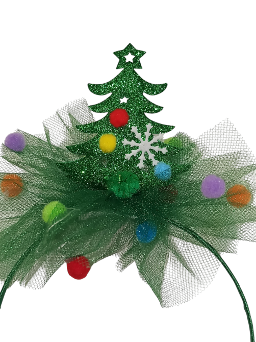 Обруч для волос елочка новогодняя с фатином one size ручная работа зелёный Киев - изображение 3