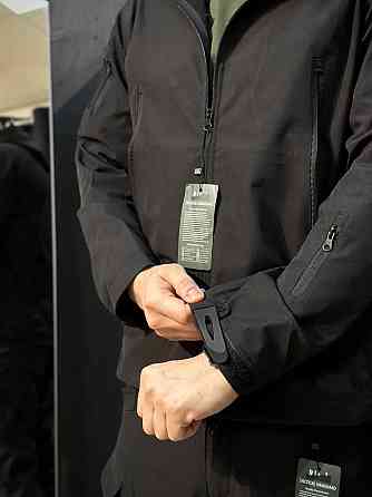 Тактична куртка чоловіча чорна легка, дихаюча, зручна для активного відпочинку, служби Львів