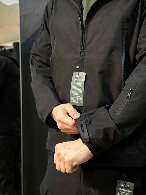 Тактична куртка чоловіча чорна легка, дихаюча, зручна для активного відпочинку, служби Львів - фото 6