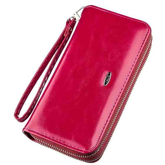 Кошелек женский из гладкой экокожи KIVI 19051 Темно-розовый Киев