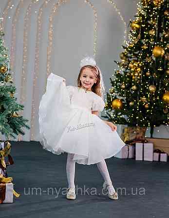Платье Белое нарядное с блестками для девочки Кривой Рог