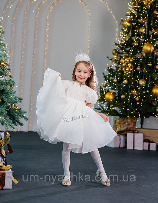 Платье Белое нарядное с блестками для девочки Кривой Рог - изображение 1