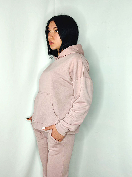 Костюм підлітковий спортивний трехнитка петля Пудровий L Харків - фото 5