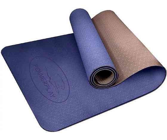 Килимок для йоги та фітнесу PowerPlay 4150 TPE Premium Performance Mat Синій (183x61x0.6) Каменское
