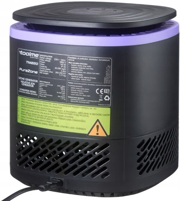 Озонатор-іонізатор 2в1 60 000Мг/год 140 Вт Toolme (Польща) Київ - фото 4