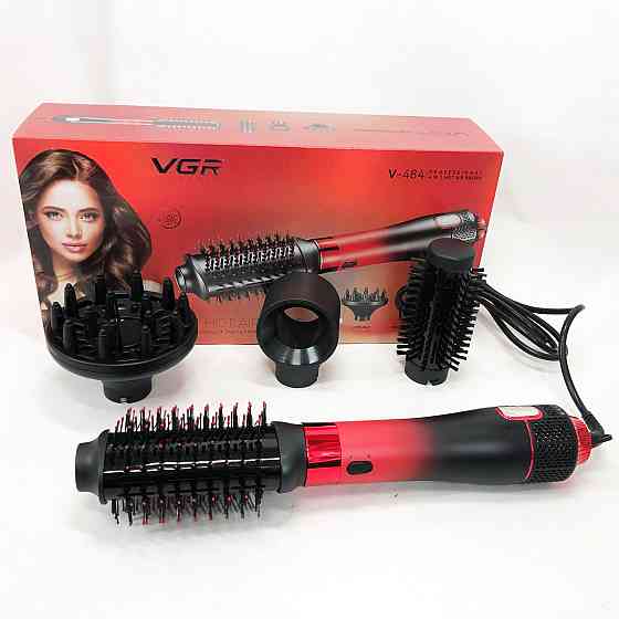 Портативний фен з насадками, Фен для дбайливого сушіння волосся, Фен-щітка з холодним повітрям NI-47 Івано-Франківськ