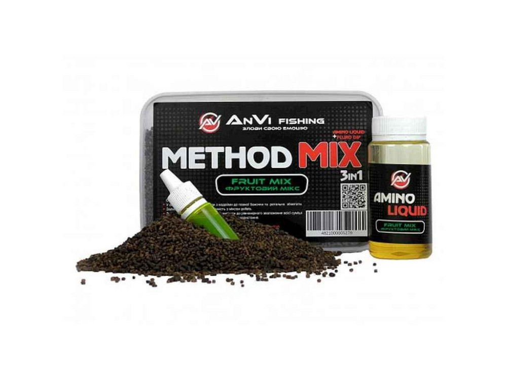 Пелетс Фруктовий Мікс Method Mix ( 3 в1) ТМ ANVI-FISHING Київ - фото 1