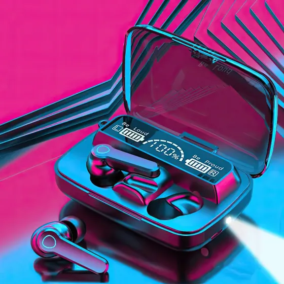 Бездротові вакуумні навушники TWS M19 BT Чорні, блютуз гарнітура з мікрофоном Коломия