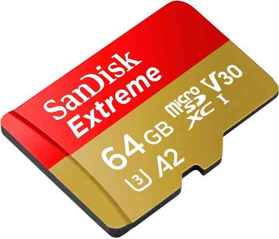 Картка пам'яті MicroSDXC 64 GB C10 UHS-I SanDisk Extreme V30 U3 R170/W80MB/s (SDSQXAH-064G-GN6AA) ( 28722 ) Харків