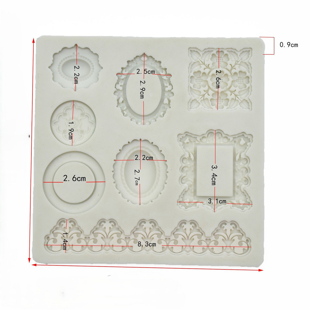 Молд силиконовый Рамки 85 на 85 мм серый Киев - изображение 2