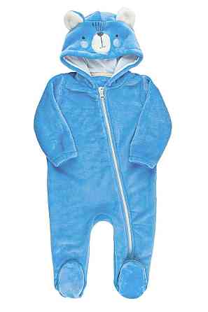Комбінезон теплий для новонароджених, блакитний 80 топ Крохатушка одяг Київ