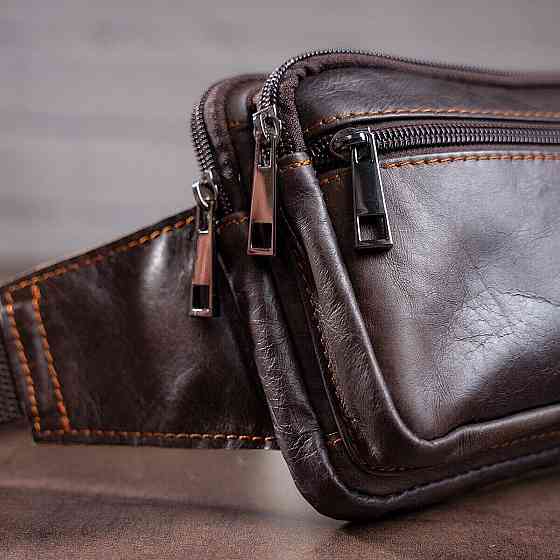 Сумка на пояс Vintage 14727 Коричневая Киев