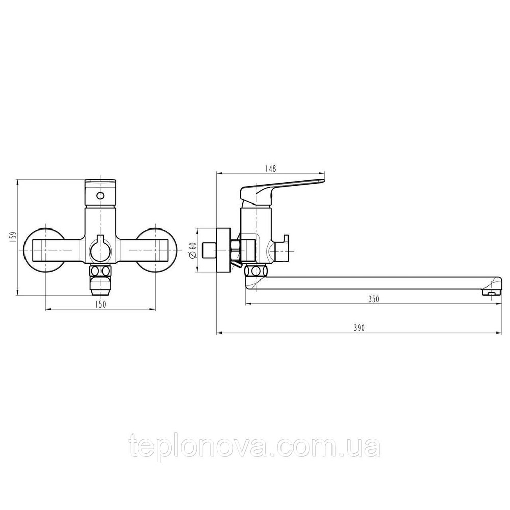 Смеситель для ванны TOPAZ ODISS TO 18208-H52 Черновцы - изображение 3