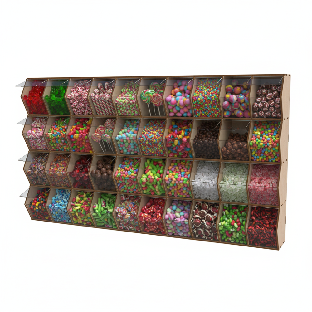 Диспенсер EKOSTAR для цукерок, снеків, горіхів, круп на 40 комірок Київ - фото 1