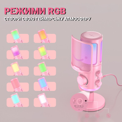 Микрофон Fifine AM6P USB Pink (AM6P) Винница - изображение 8