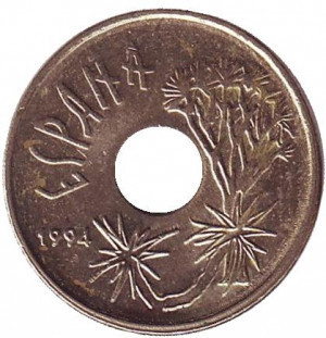 Канарські острови. Монета 25 песет. 1994 рік, Іспанія. (Г) Полтава - фото 1