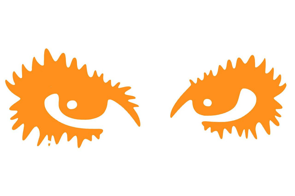 Наклейка декор EYES (18х6см, оранжевая) (#HQ5) Мукачево - изображение 1