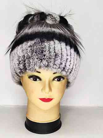 Меховая шапка женская цветок Rex Мишель Шиншиловый Харьков