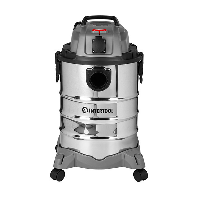 Пилосос будівельний INTERTOOL DT-1030, 1,4 кВт, >17 кПа, бак 30 л, розетка, HEPA фільтр, шланг 3 м - з насадками Львів - фото 2