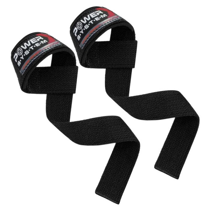 Лямки для тяги Power System PS-3400 Power Straps Black/Red Кам'янське - фото 1