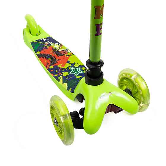 Самокат детский трехколесный iTrike Mini BB 3-040-GR1 со светящимися колесами Зеленый Каменец-Подольский