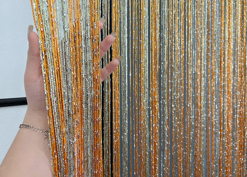 Штори-нитки з люрексом Помаранчевий з бежевим 300х300см 1 шт (61-119) Київ - фото 5