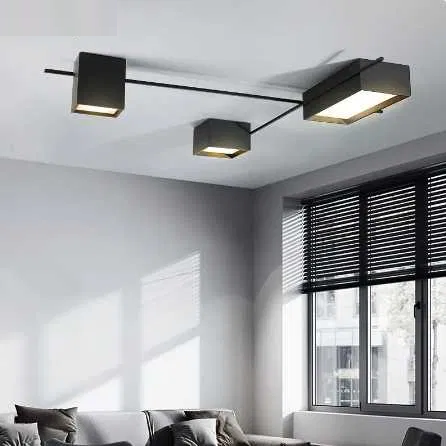 Сучасна світлодіодна люстра Kagu Led метал + акрил (Чорний) Вінниця