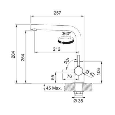Змішувач Franke Lina L Shape (115.0728.480) Вінниця